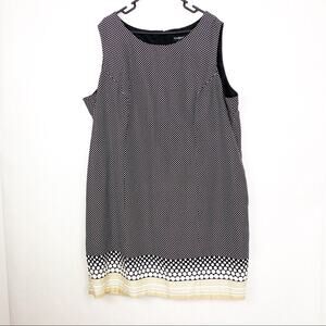 Lane Bryant Dress 26W Polka Dot Black White